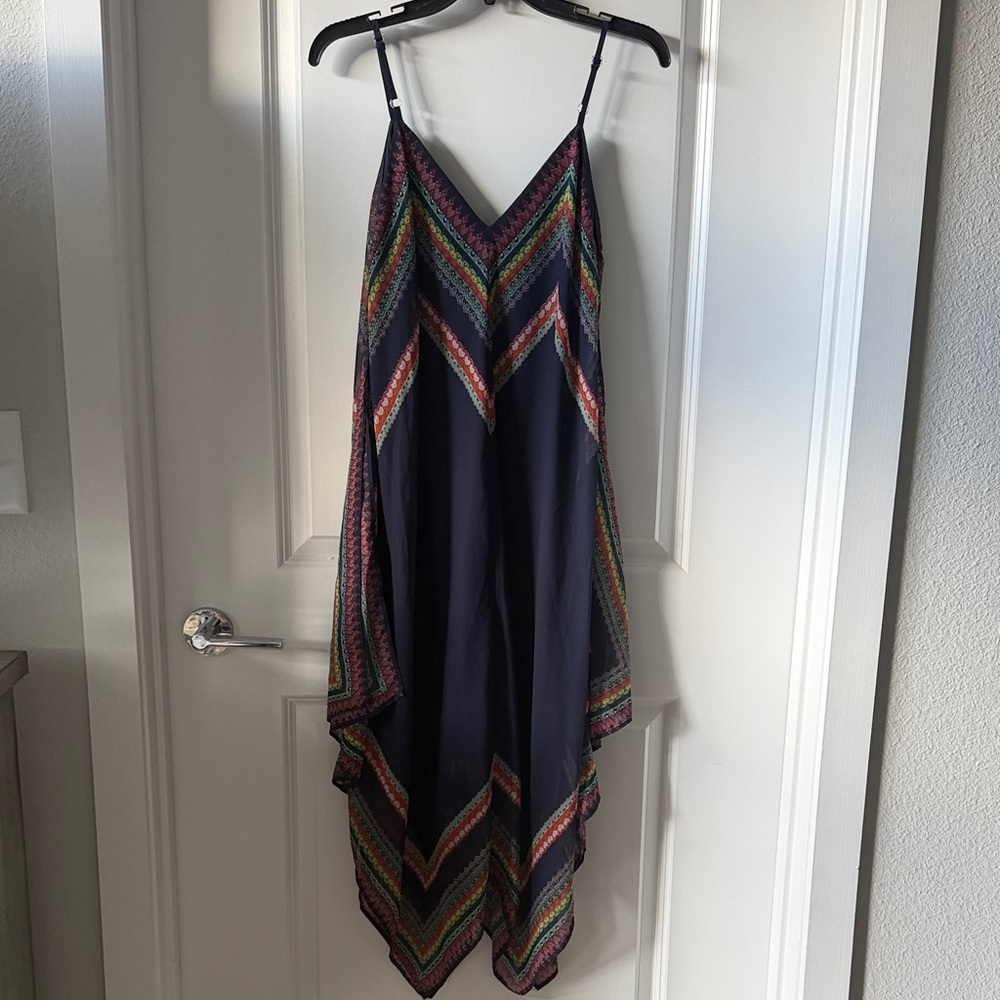 Multicolor Tribal Pattern Handkerchief Dress - image 2